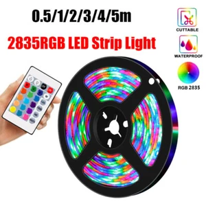 0.5-5m Flexible 2835RGB LED Strip Light Remote Fairy Light Room Party Waterproof - Picture 1 of 10