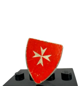 LEGO Classic Castle Shield Triangular Short White Maltese Cross 3846pb014 375 - Picture 1 of 5