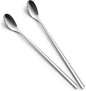 9-Inch Long Handle Spoon, Coffee Stirrers Ice Tea Spoon Premium 18/10 Stainless - Picture 1 of 7