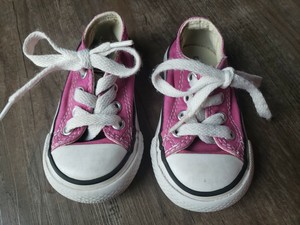 pink high top converse baby