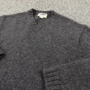 VTG American Eagle Sweater Mens L Gray Ragg Donegal Flecked Wool Knit Pullover - Picture 1 of 9