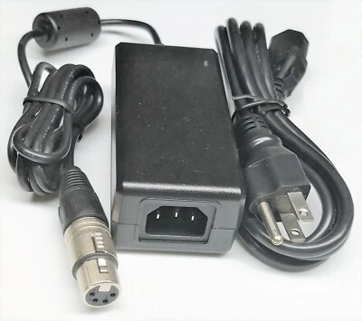 XLR 4-Pin 12V 5A 60 watt Video Camera Audio Pro AC Adapter Power Supply Charger