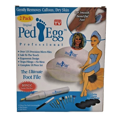 Ped Egg Kit de 18 piezas de pedicura profesional aseo de uñas con 2 paquetes PedEgg NUEVO Foto 1 de 3