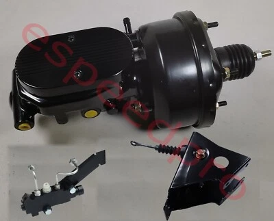 Ford Bronco 1966-1977 potenciador de freno eléctrico y bola fresada con aletas tambor de disco maestro Foto 1 de 4