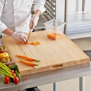 24 x 24 x 1 3/4 in. Wood Commercial Restaurant Solid Cutting Board Butcher Block - Picture 1 of 8