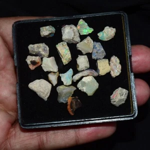 21 Pcs Natural Ethiopian Opal Rough 6mm-13mm Untreated Stunning Loose Gemstones - Picture 1 of 5
