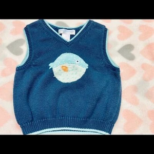 CHALECO SUÉTER PEZ AZUL JANIE AND JACK 6-12 M - Imagen 1 de 7