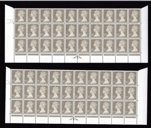 Machin 11½p FCP PVAD drab CB cyl 3d&nd displaced P31 to right margin blocks 60x2 - Picture 1 of 2