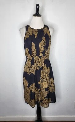 Vestido vaina de seda para mujer TIBI NEW YORK talla 6 sin mangas floral plisado cintura Foto 1 de 4