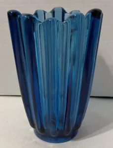 "Florero celestial azul vidrio Fostoria de colección - 7""" - Imagen 1 de 7