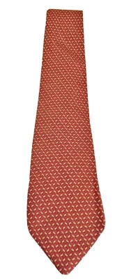 Corbata Salvatore Ferragamo conejo sobre seda roja Foto 1 de 4