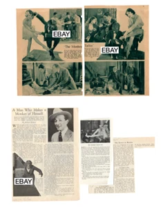 1927 THE MONKEY TALKS ORIG SILENT HORROR FANTASY MOVIE CLIPPINGS OLIVE BORDEN - Picture 1 of 1