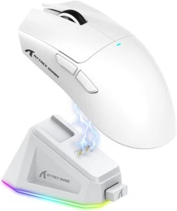 Mouse para juegos ATTACK SHARK X11 con base de carga PixArt PAW3311 inalámbrico con cable - Imagen 1 de 17