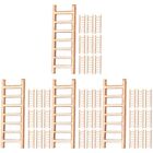 40 Pcs Mini Wooden Ladders Miniatures Micro Landscape Ladder Decoration