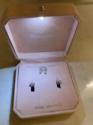 New in box Danecraft Fine Silver Plated Cubic Zirconia 3-piece Jewelry Set  - Image 1 of 4