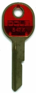 B-47 KEY BLANK KEYS RED PLASTIC TOP - Picture 1 of 1