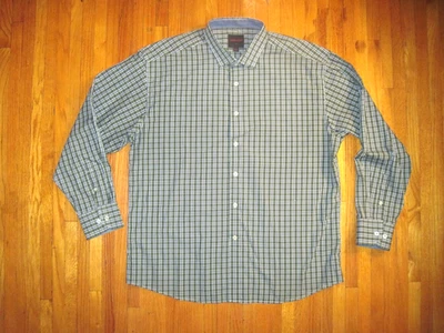Linea Uomo Easy Care Classic Fit Green/Black Check Casual Shirt 2X New - Image 1 of 4