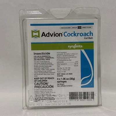 Гель-приманка для тараканов Syngenta Advion — 4 упаковки тюбиков 1,06 унции - Изображение 1 из 4