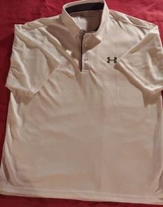 Under Armour Poloshirt Herren XL weiß Loose Fit Heatgear Sport Outdoor - Bild 1 von 7