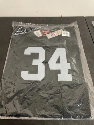 Camiseta legada Mitchell & Ness Los Angeles Raiders Bo Jackson #34 preta 1988 GG com - Imagem 1 de 4