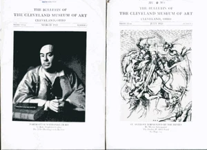 BULLETIN OF CLEVELAND MUSEUM OF ART Lot of 3 vintage 1923 Schongauer Copley - Imagen 1 de 2