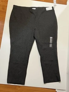 Liz Claiborne gerades Bein Hose mittelhoch grau Übergröße 3X Stretch NEU (bin J) - Bild 1 von 5