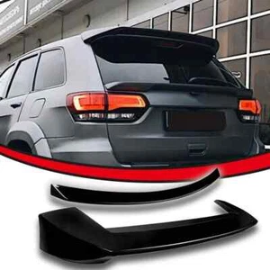 For Jeep Grand Cherokee 13-2021 SRT/SRT8 Black Rear Roof Spoiler+Tail Mid Wing - Picture 1 of 8