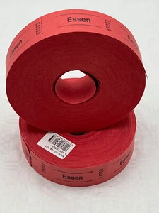 Wertmarkenrollen Rollengutscheine Essenmarken , 1000er Abrisse,Rot /601104 - Bild 1 von 2