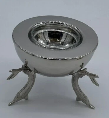 Tazón de caviar aislado de doble pared Sturgeon con tazón de vidrio - Servidor de caviar Foto 1 de 3