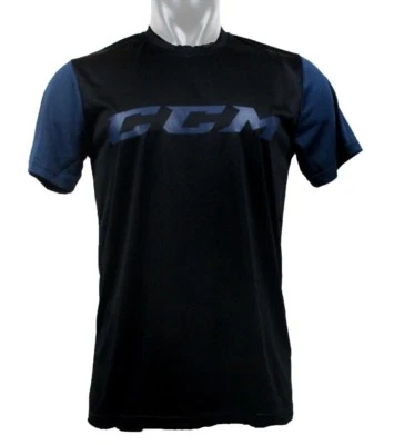 CCM Hockey Adult/Senior Grit Short Sleeve T Shirt Ocean Blue/Black