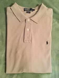 POLO RALPH LAUREN Polo Style Shirt, Light Gray, Navy Blue Pony, Size XL - Picture 1 of 7