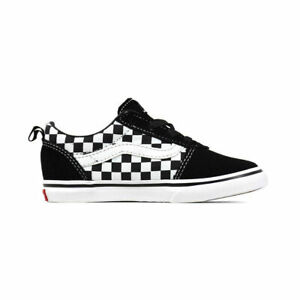 Vans Ward VN0A3QU1PVJ1 Infant White/Black Checkered Slip-on Skate Shoes B857