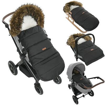 Winter Fußsack für Kinderwagen Babyschale Schlittensack-wasserdicht-115/85 cm - Bild 1 von 4