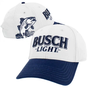 Busch Light Bass Fishing Adjustable Hat Grey - Picture 1 of 7