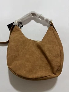 4th & Reckless Unable Faux Suede Crescent Purse Pocketbook Bag Brown (c95) - Picture 1 of 11