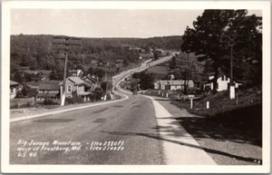Foto postal RPPC "Big Savage Mountain" vista a la carretera de FROSTBURG, Maryland de la década de 1930 - Imagen 1 de 2