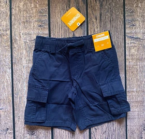Toddler Boy Size 2T Gymboree Navy Pull On Summer Cargo Shorts - Picture 1 of 2