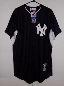 New York Yankees jersey $135 Majestic Authentic BP Cool Base button down NWT - Picture 1 of 9