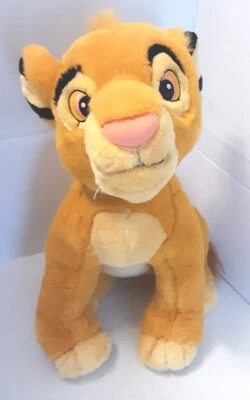 Подлинная оригинальная плюшевая игрушка-животное The Lion King Simba из магазина Disney б/у в отличном состоянии - Изображение 1 из 4