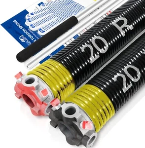 YOTOOLGDS 2" Garage Door Torsion Springs Set MIN 16,000 Cycles (0.207x 2" x 20') - Picture 1 of 6