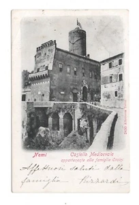 ROMA NEMI CASTELLO MEDIOEVALE APP. ALLA FAMIGLIA ORSINI VIAGGIATA ANNI '30 FP - Imagen 1 de 2