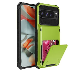 For Google Pixel 9 Pro XL/9 Pro/9 Flip Hidden Card Slot Heavy Duty Wallet Case - Picture 1 of 20