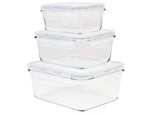 ERNESTO® Glas-Frischhaltedosen, 3-teilig (Rechteckig) - B-Ware sonstiges - Bild 1 von 7