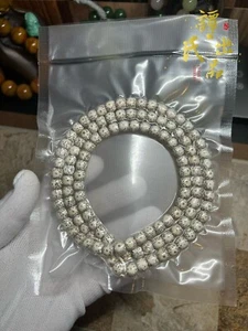 8×7mm Star & Moon Bodhi Original White 108 Beads Mala Necklace 纯海南星月老型原生态白108脖挂 - Picture 1 of 9