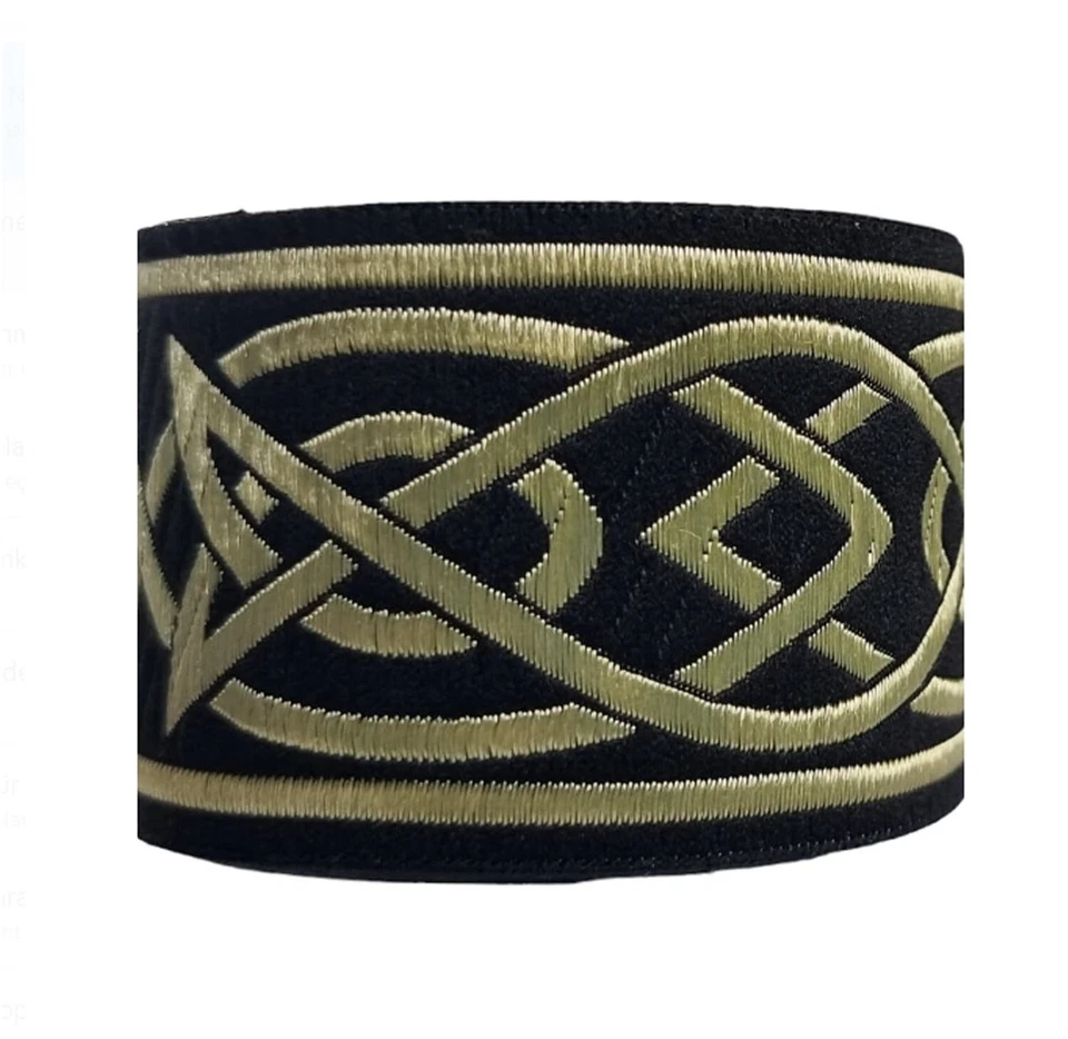 MYBAENDER 10m BORTE 50 MM Breit 50115 Schwarz-Gold Mittelalter Borten Larp 1,149€/m