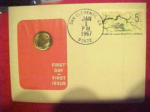 1967 #51 99 COMPANY FIRST DAY FIRST ISSUED 10 CENT FRANKLIN D. ROOSEVELT LEFT - Picture 1 of 3