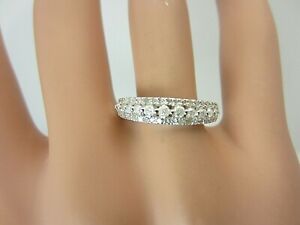 14k White Gold and Diamond Wedding Band Ring 0.40 ct TW