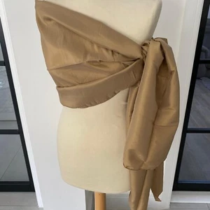 Antique Gold Taffeta Brand New Ladies Evening Shawl/Wrap - TF50 - Picture 1 of 2