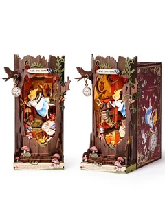 Kits de rincones de libros miniatura de madera Rolife 3D hágalo usted mismo modelo estantería LED - Imagen 1 de 10