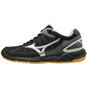 Women Mizuno Wave Supersonic Volleyball Shoes Size 8.5 Black Silver 430240.9073 - Picture 1 of 24